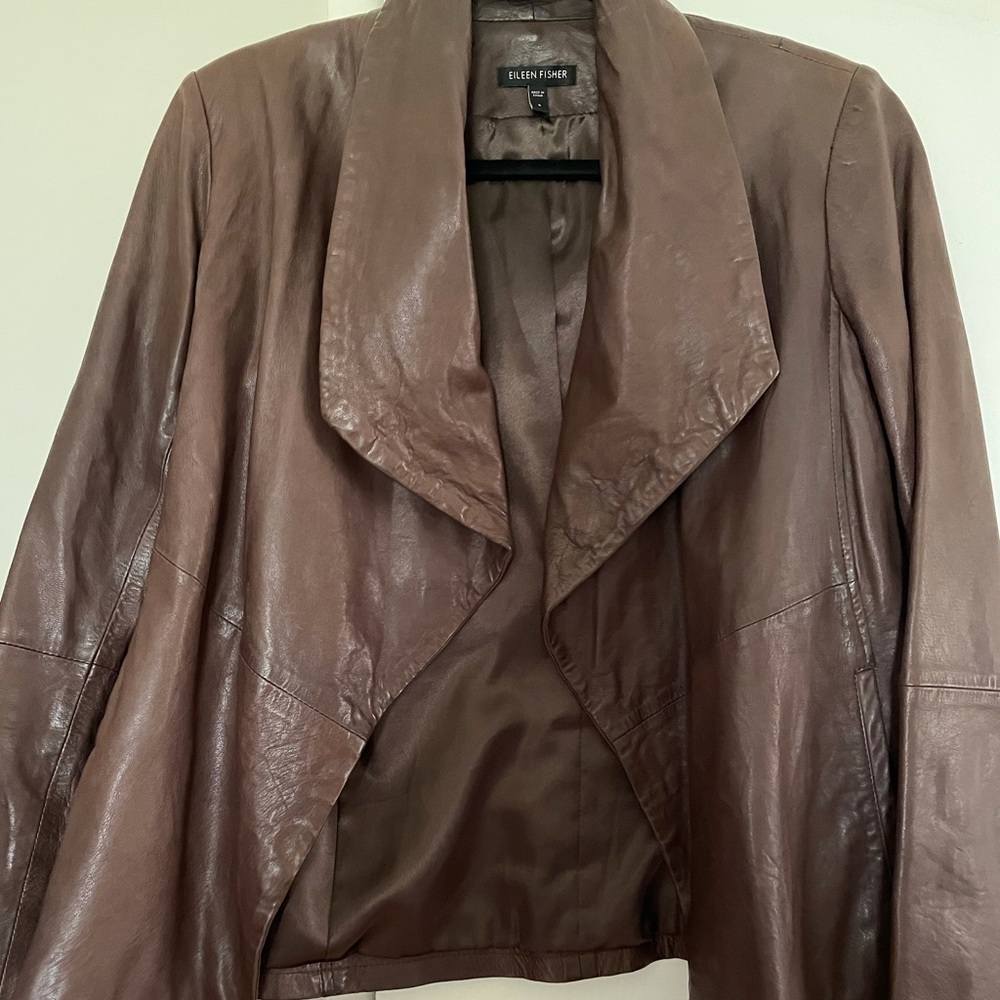 Eileen Fisher Leather Jacket